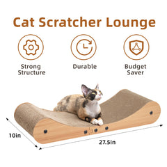 Nekosan cat scratcher bed curved neck-support design aids comfortable naps
