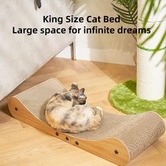 Nekosan cat scratcher bed protects furniture by redirecting scratching