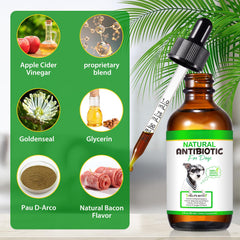 NenMaoKeNu natural dog antibiotics dropper ready for accurate daily dosing.