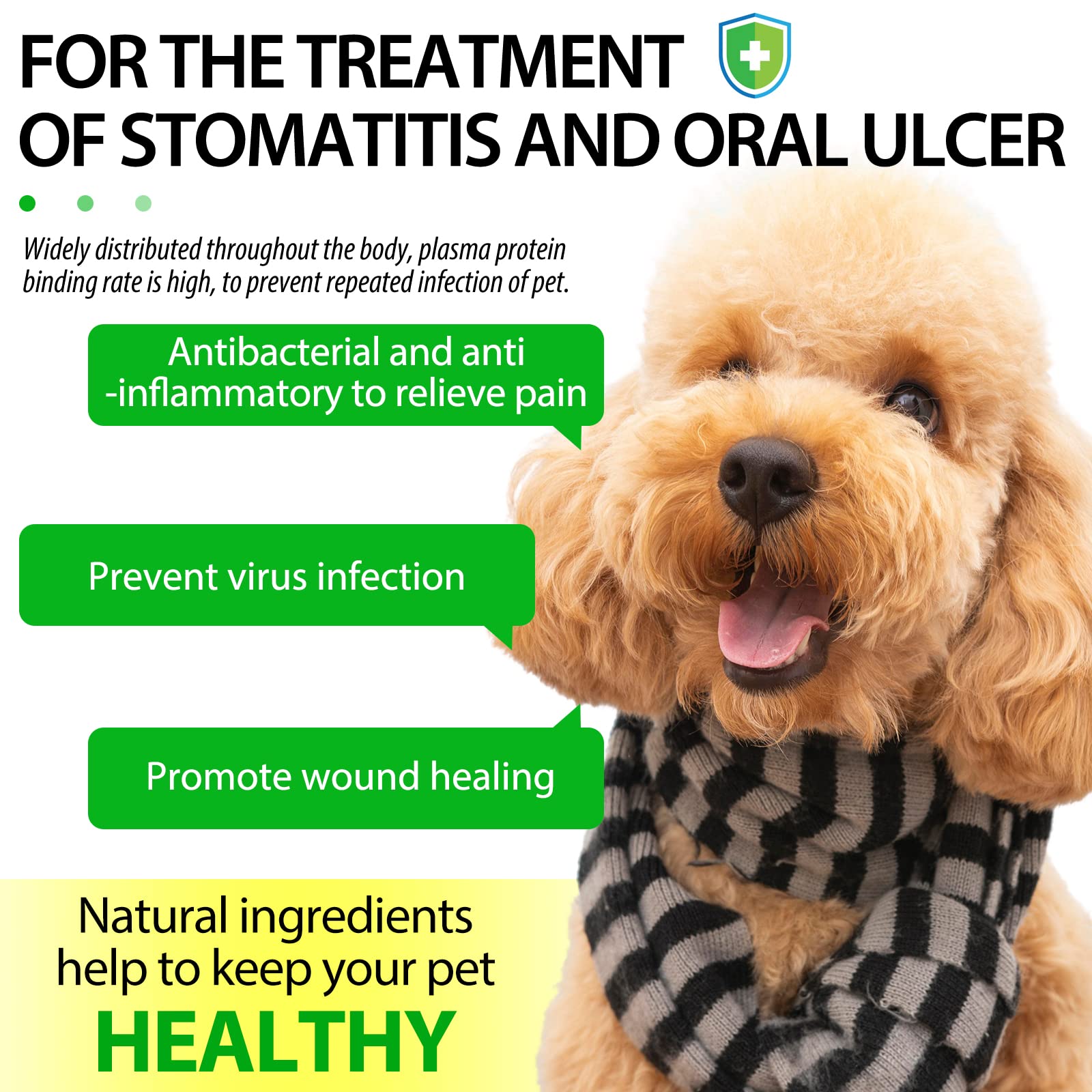 NenMaoKeNu natural dog antibiotics care setup near a cozy pet space.