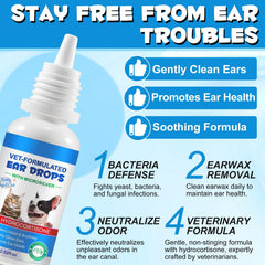NenMaoKeNu cat-dog ear area cleanse supports healthier ears.