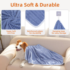 Nenolix dog towel surface appears ultra-soft fluff for cozy drying.