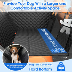 Nentik Back Seat Extender hard bottom board close-up illustrating sturdy support for large dogs.
