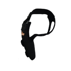 NeoAlly dog elbow brace protector on dog leg side view demonstrates snug fit for daily wear.
