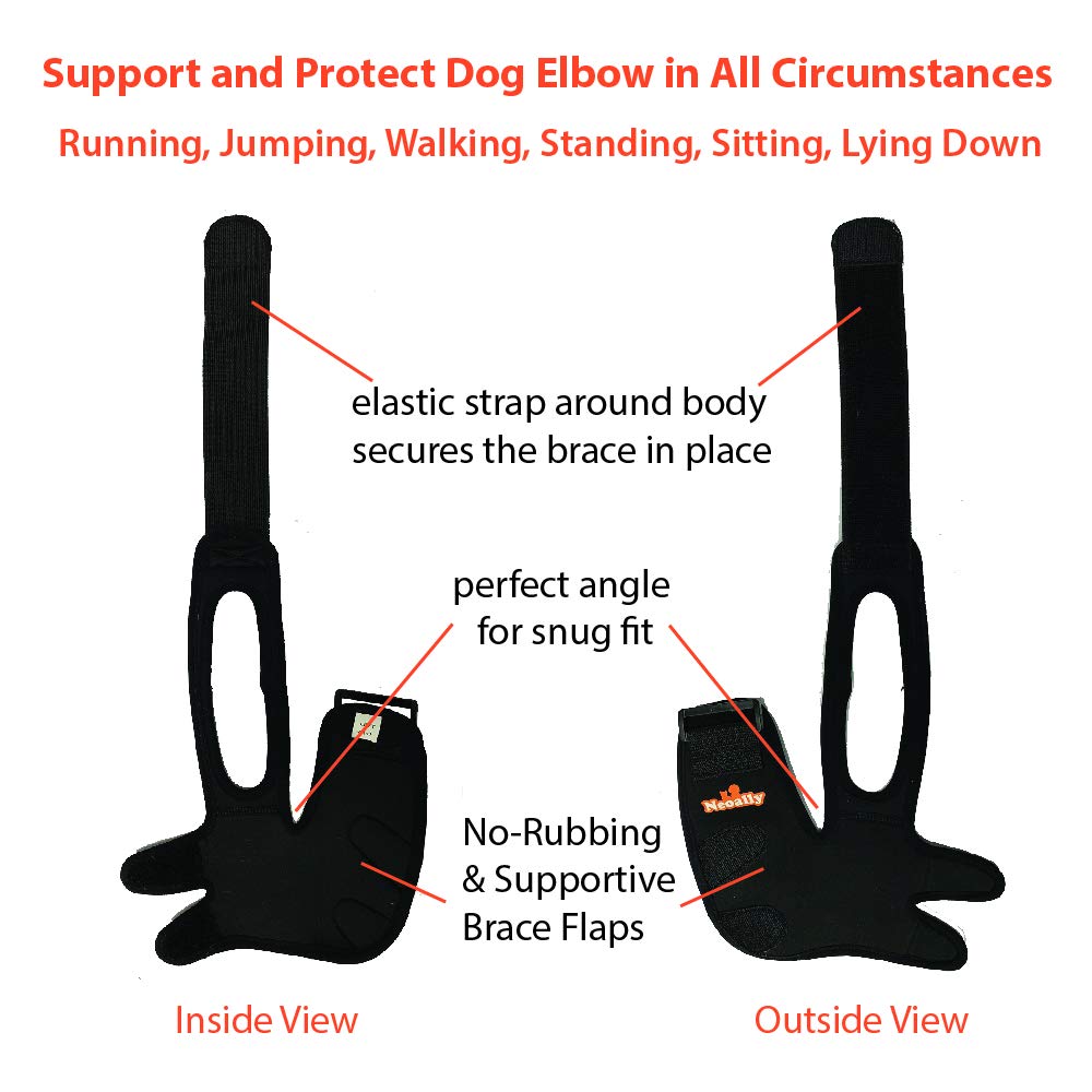 NeoAlly elbow brace elastic strap delivers secure snug fit for movement.