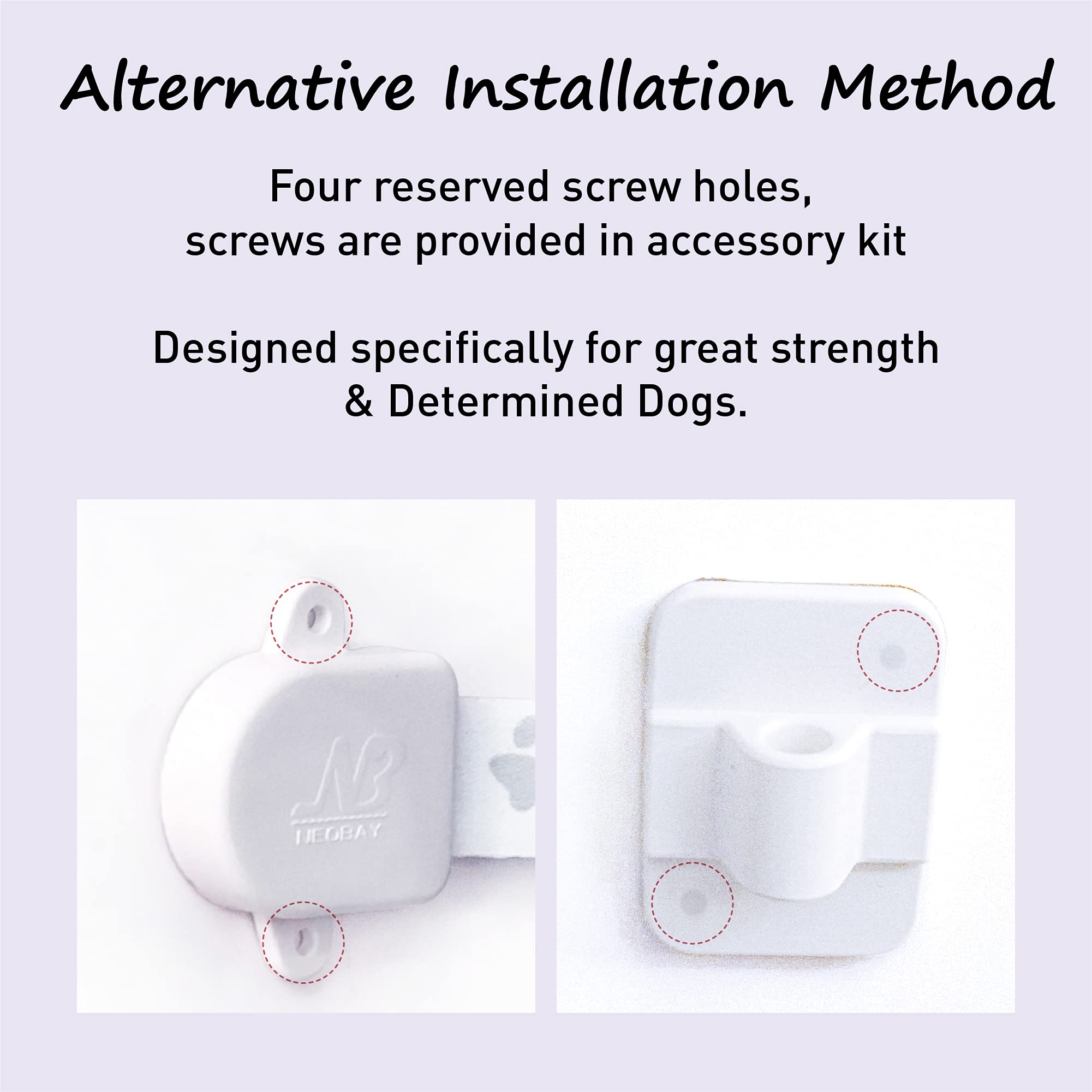 Neobay 3M adhesive area emphasizes strong, reliable mounting without tools