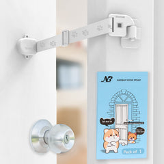 Neobay adjustable door strap cat latch keeps cats accessible while dogs stay out