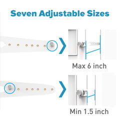 Neobay cat door latch 7-sizes-hole-options fits growing cats and various door gaps.