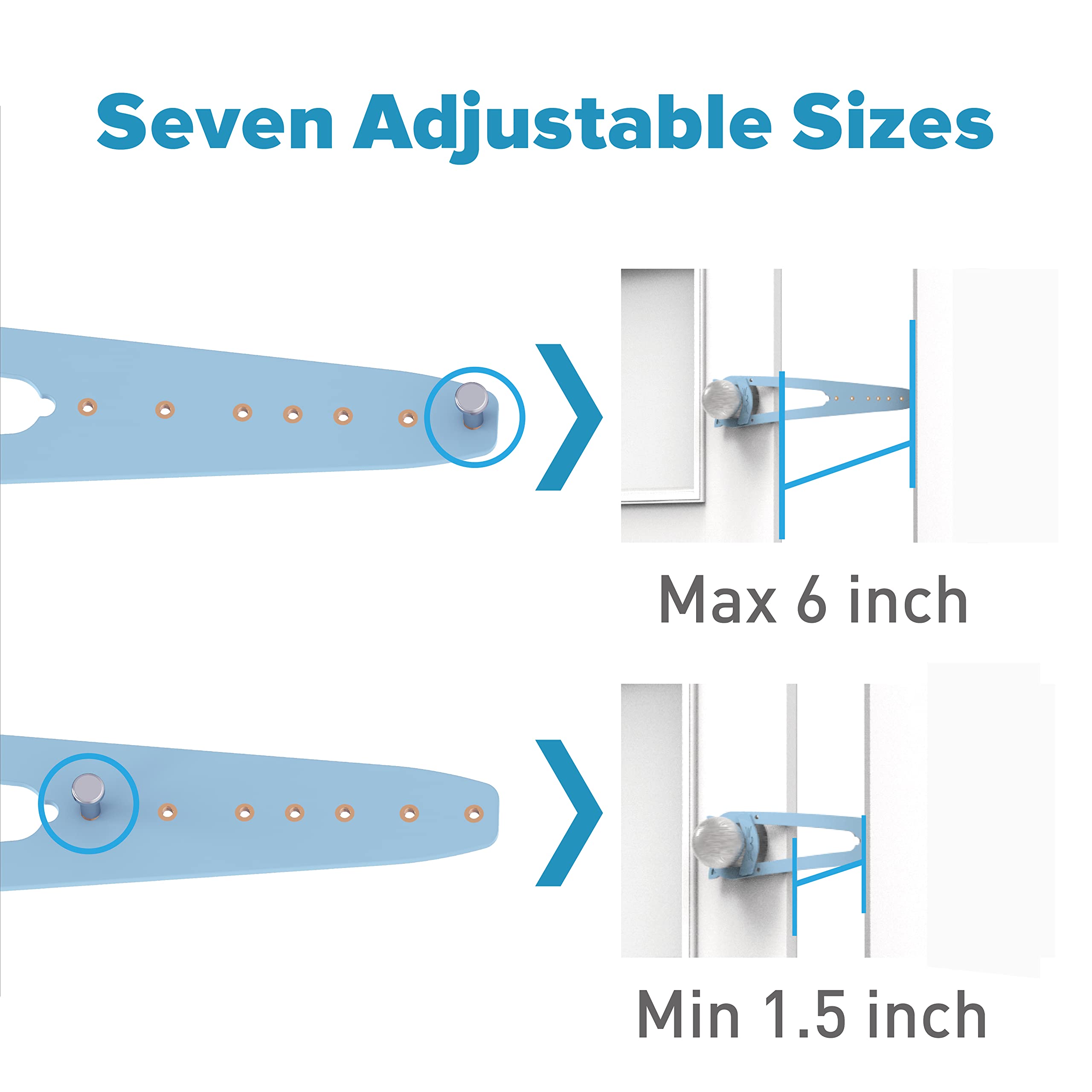 Neobay Cat Door Latch installation steps show tool-free setup in seconds.