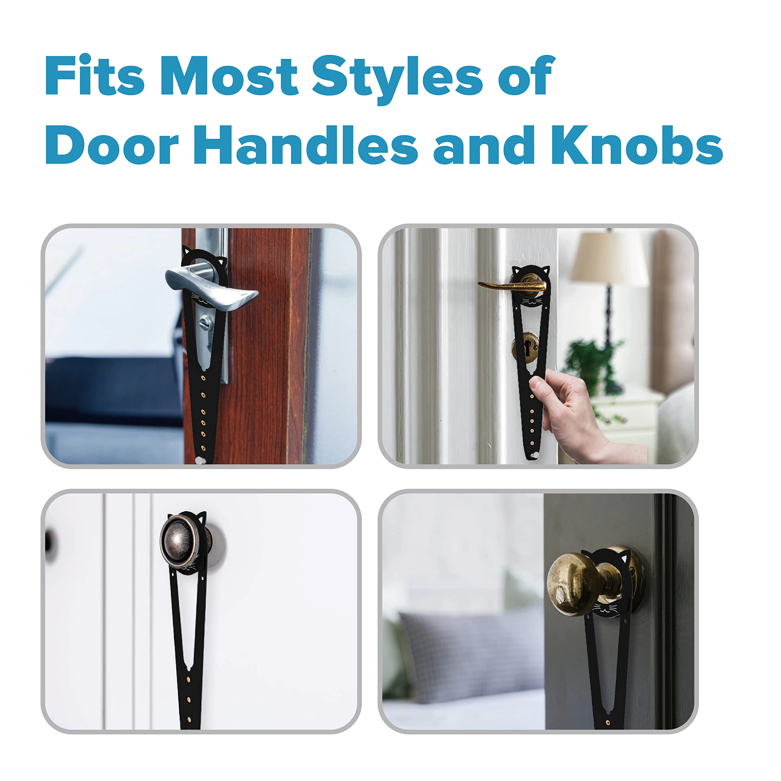 Neobay cat door latch safety-guard shows tail and finger protection.