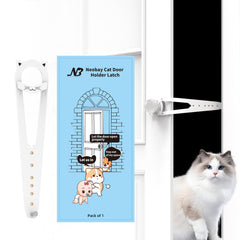 Neobay cat door latch stabilizer close-up demonstrates improved stability for safe door use.