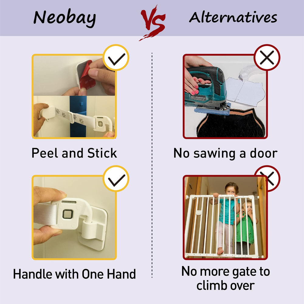 Neobay easy peel and stick installation on interior door