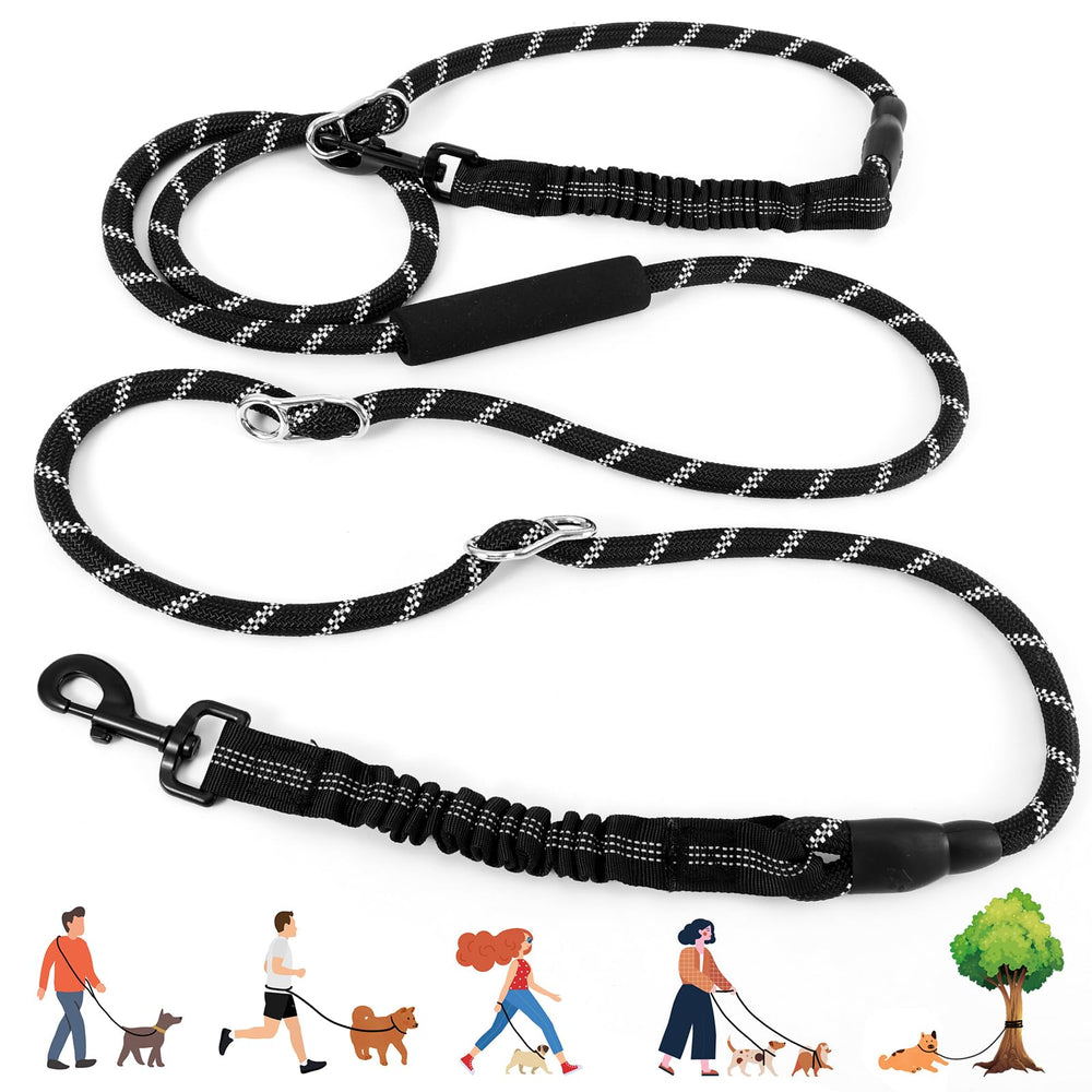 NEOGULY heavy-duty hands-free leash worn over the shoulder for secure hands-free walks.