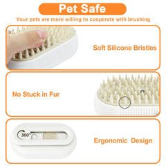 Nepfaivy Cat Steam Brush 360° handle enables easy, comfortable grooming.