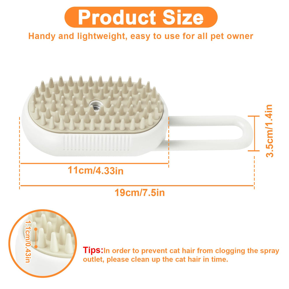 Nepfaivy Cat Steam Brush easy-clean design simplifies post-use maintenance.