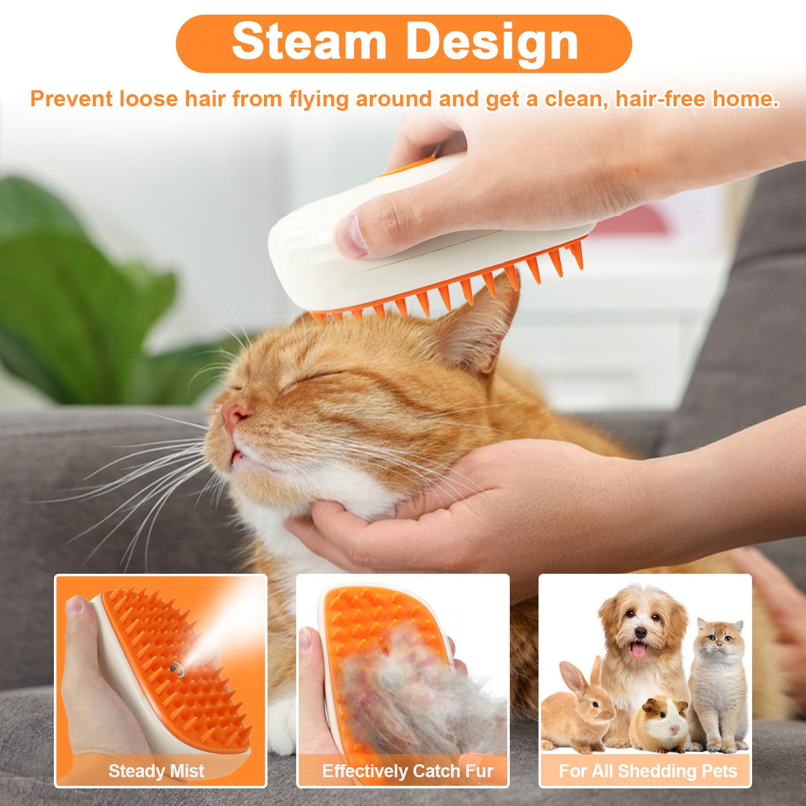 Ergonomic Nepfaivy brush design fits the hand during grooming