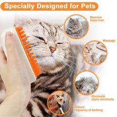 Nepfaivy Cat Steam Brush shows silicone bristles for gentle pet care