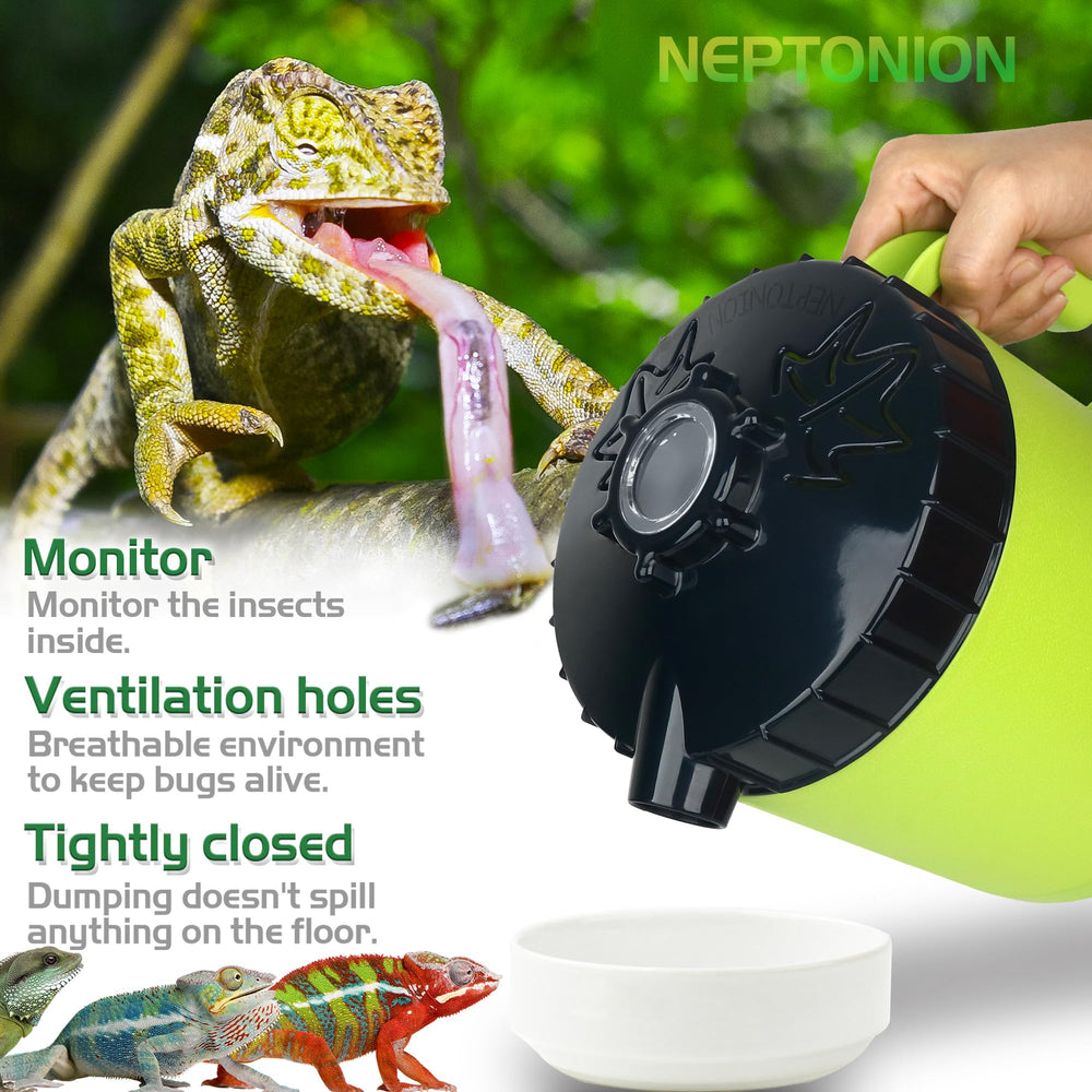 NEPTONION Cricket Keeper baffle plate offers cozy feeding space.