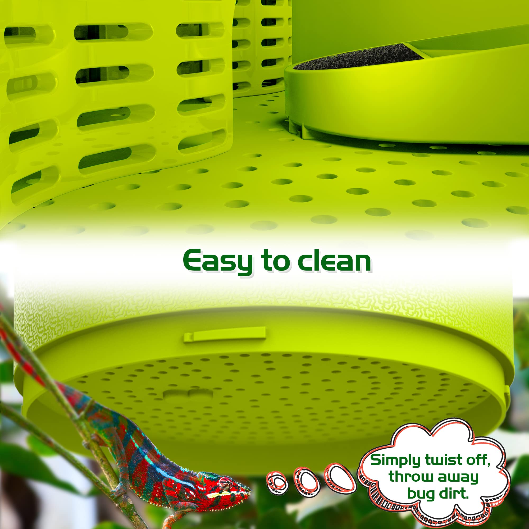 NEPTONION Cricket Keeper magnet hatch enables auto-closure while refilling.
