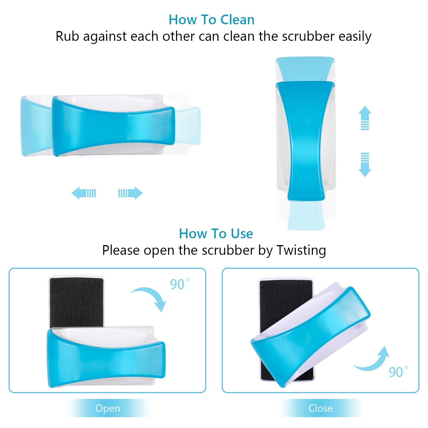 NEPTONION waterproof-plastic body resists rust while scrubbing.