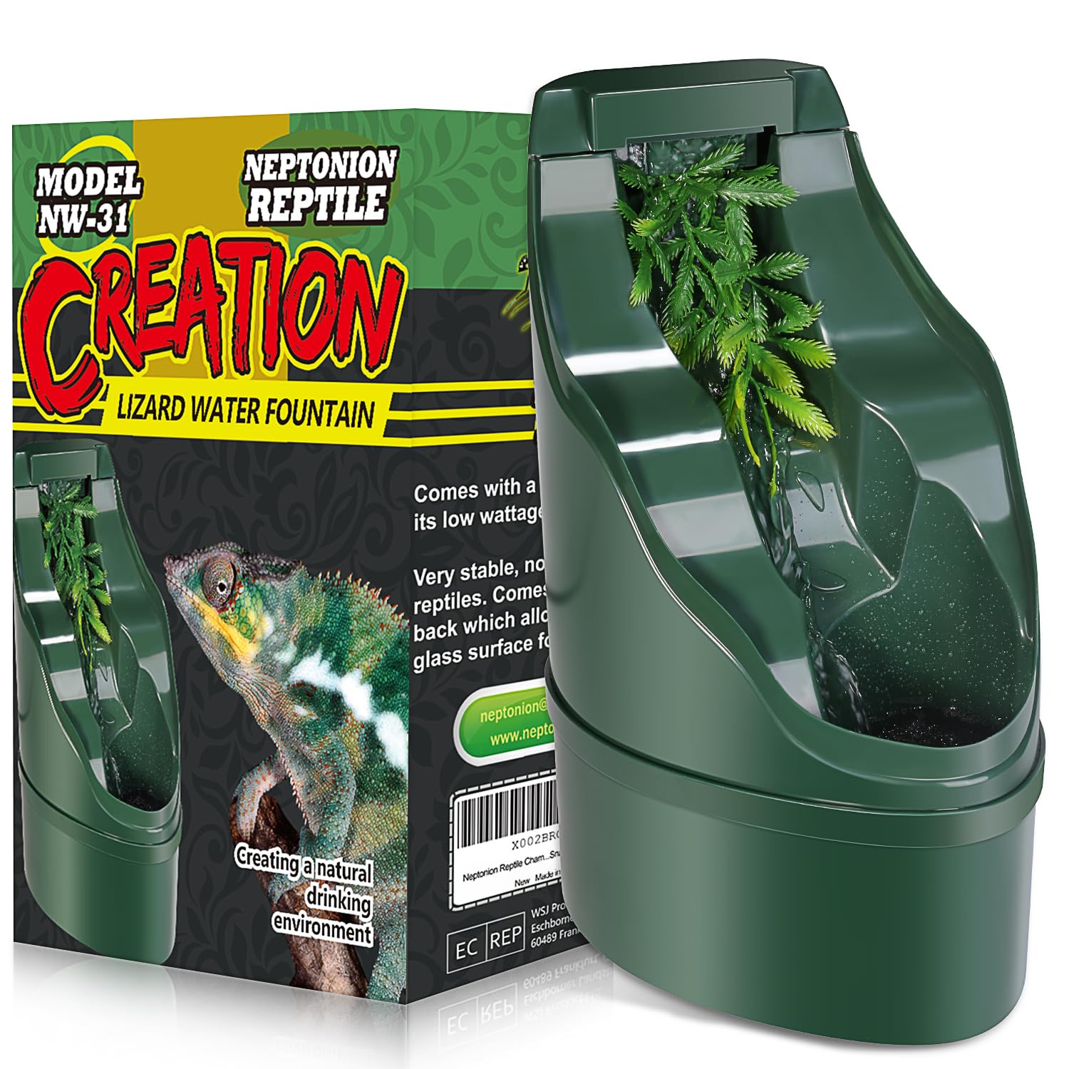 NEPTONION Reptile Cantina 1L capacity supports longer hydration