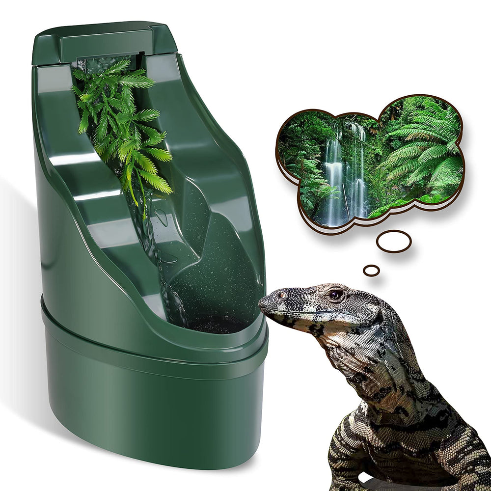 NEPTONION Reptile Cantina drinking fountain provides continuous fresh water for terrariums