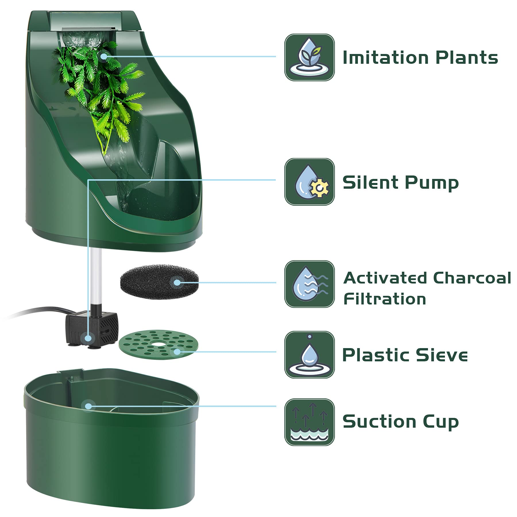 NEPTONION Reptile Cantina extra pump ensures uninterrupted hydration