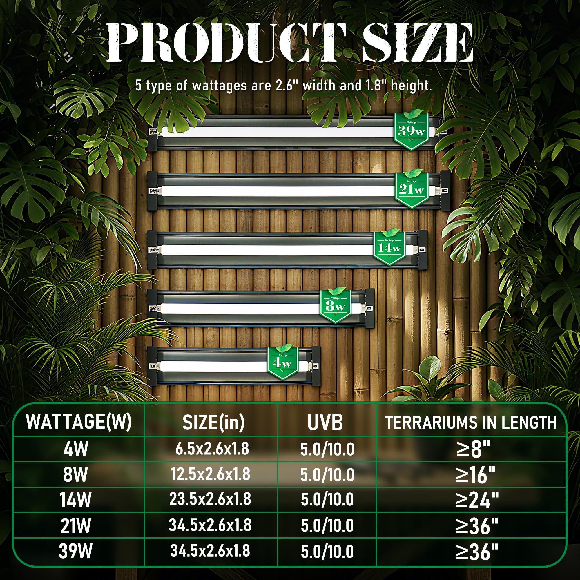 NEPTONION T5 UVB light metal housing resists heat and rough terrarium use