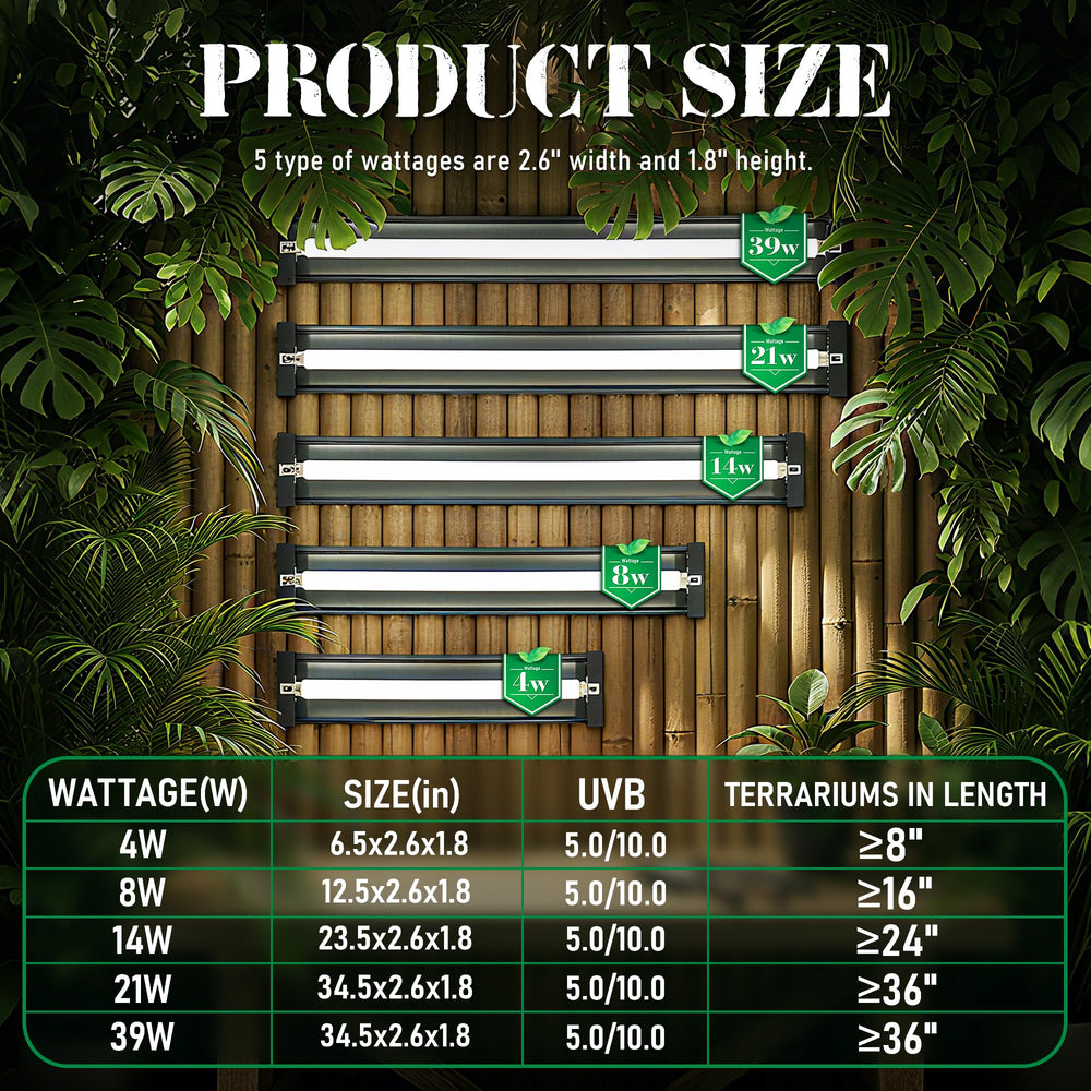 NEPTONION T5 UVB light metal housing resists heat and rough terrarium use