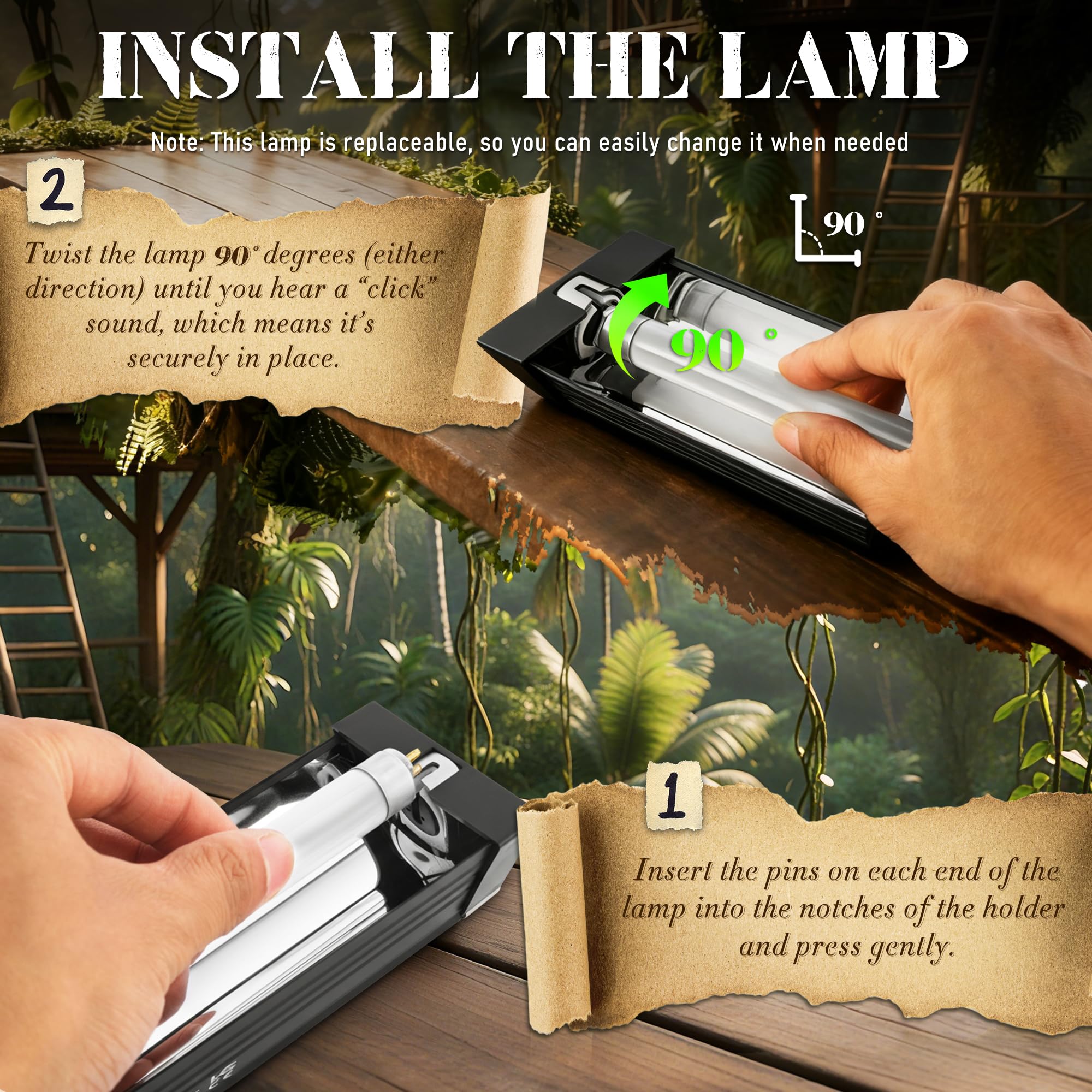 NEPTONION T5 UVB bulb shown with consistent output and UVB range