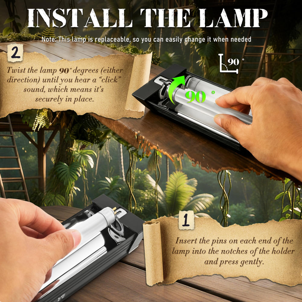 NEPTONION T5 UVB bulb shown with consistent output and UVB range