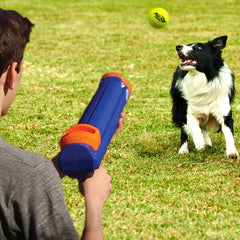 Nerf Dog Tennis Ball Blaster safety design emphasizes secure play.