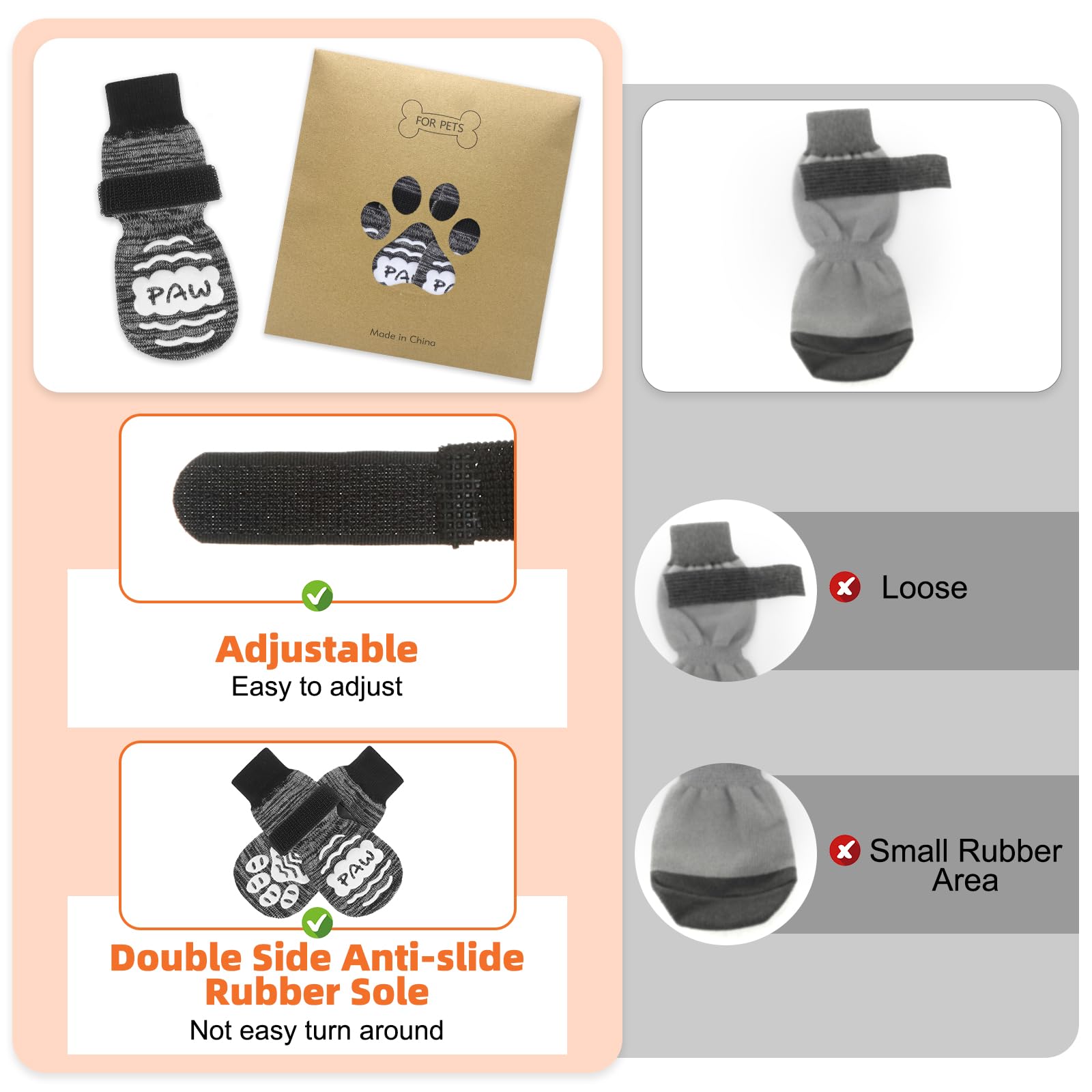 NESAYVER dog socks protect floors and furniture from scratches
