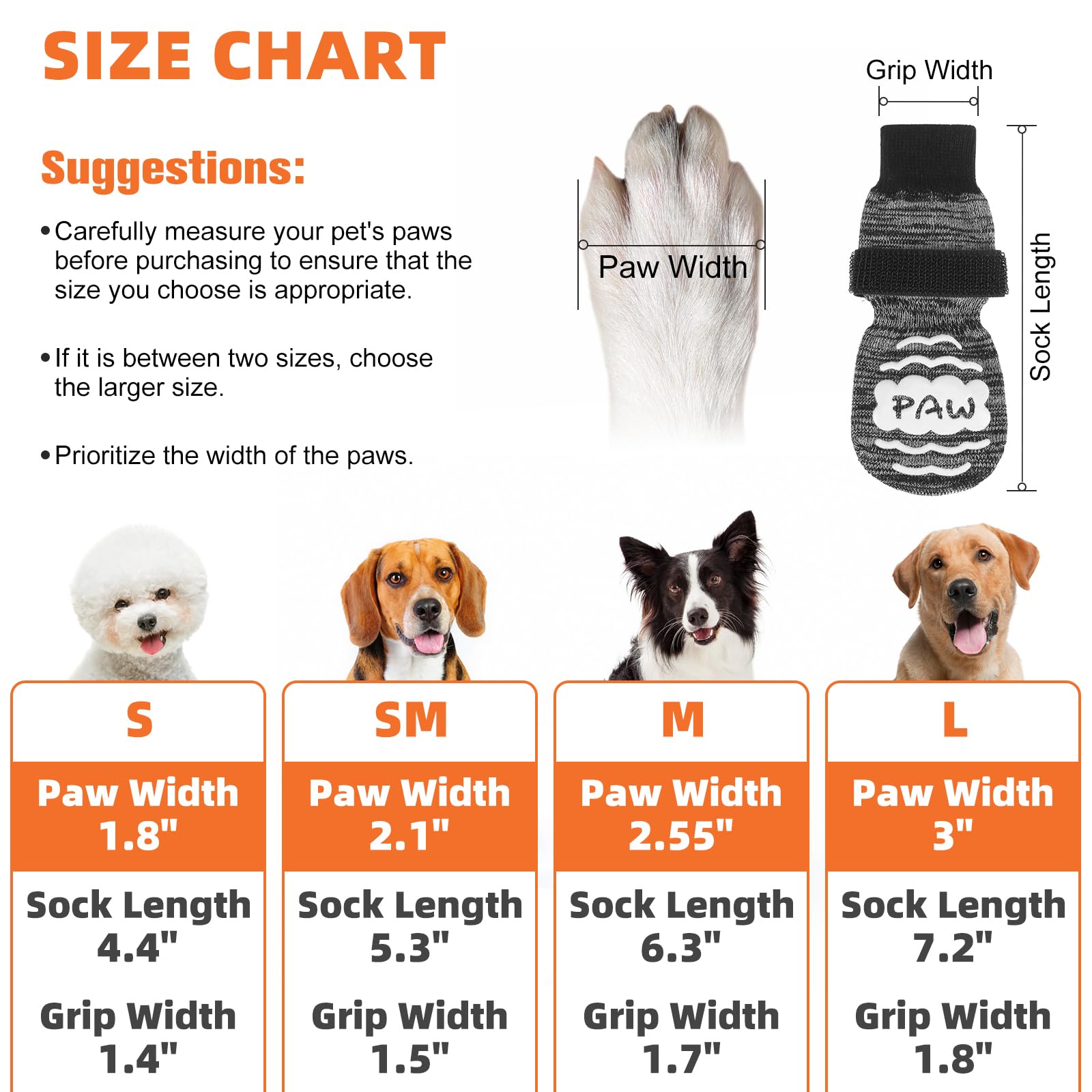 NESAYVER dog socks slip-resistant sole close-up shows stable steps.