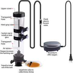 NestBasics brine shrimp incubator installation options with suction cups