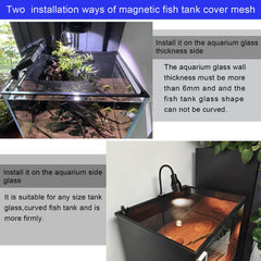 NestBasics diamond tank cover mesh provides clear visibility and air exchange