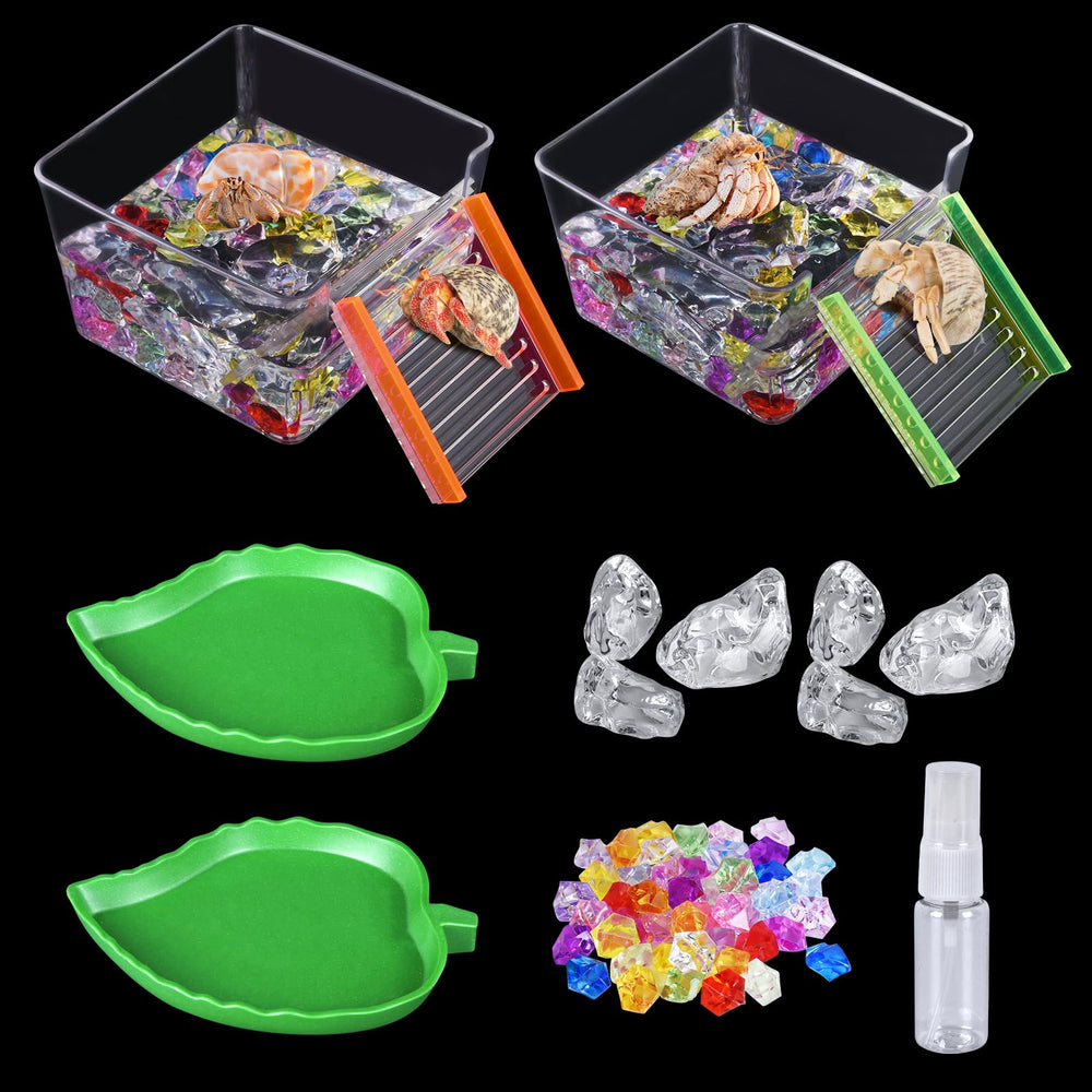 NestBasics hermit crab bathing pool with red ladder offers safe soaking and playful exploration.