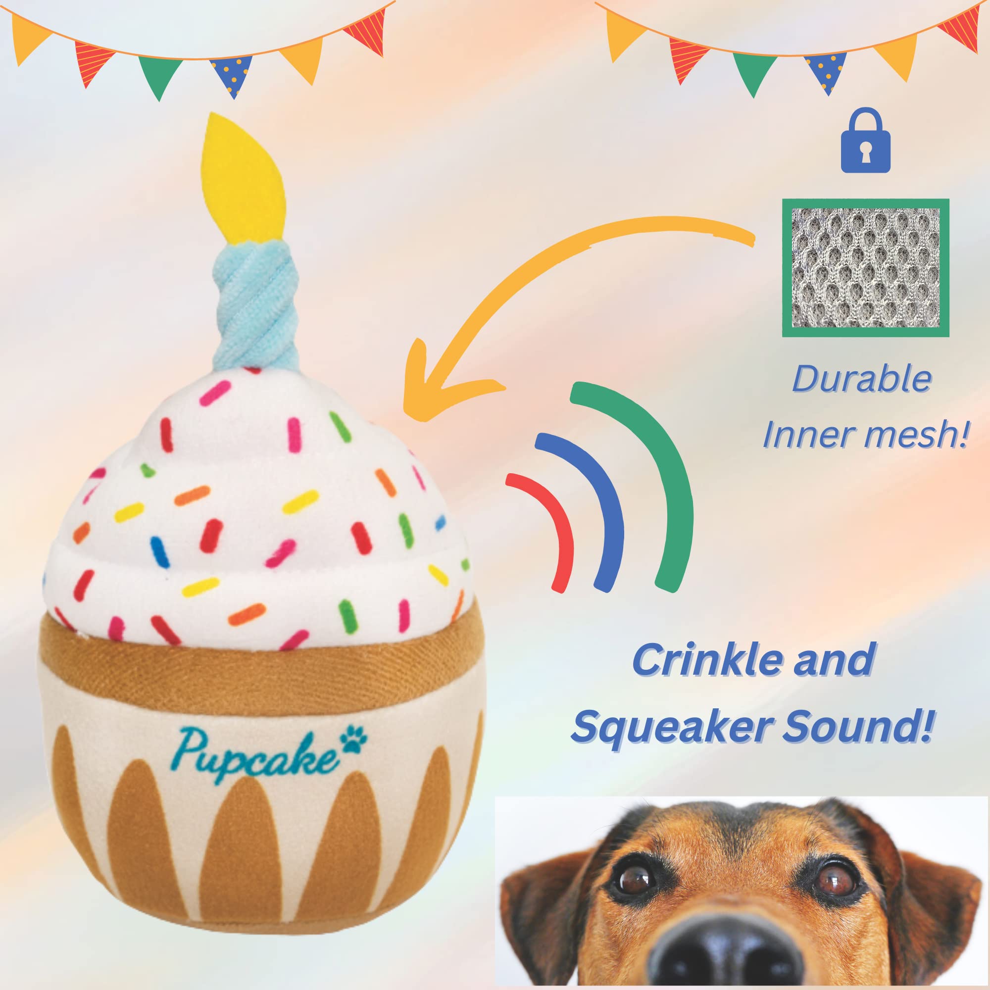 Nestpark birthday party dog toy — celebrates every paw-ty with cheerful squeaks.
