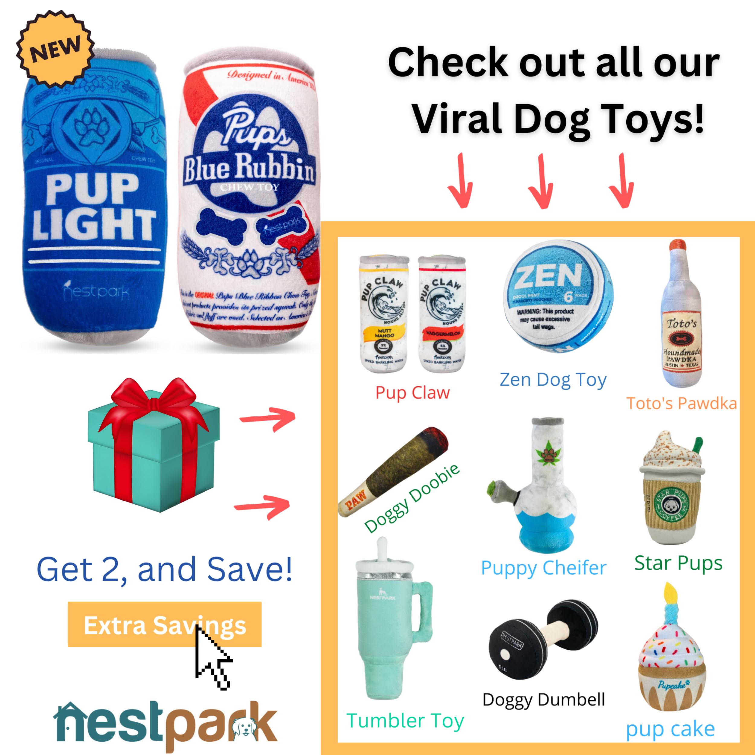 Nestpark squeaky and crinkle textures encourage active play