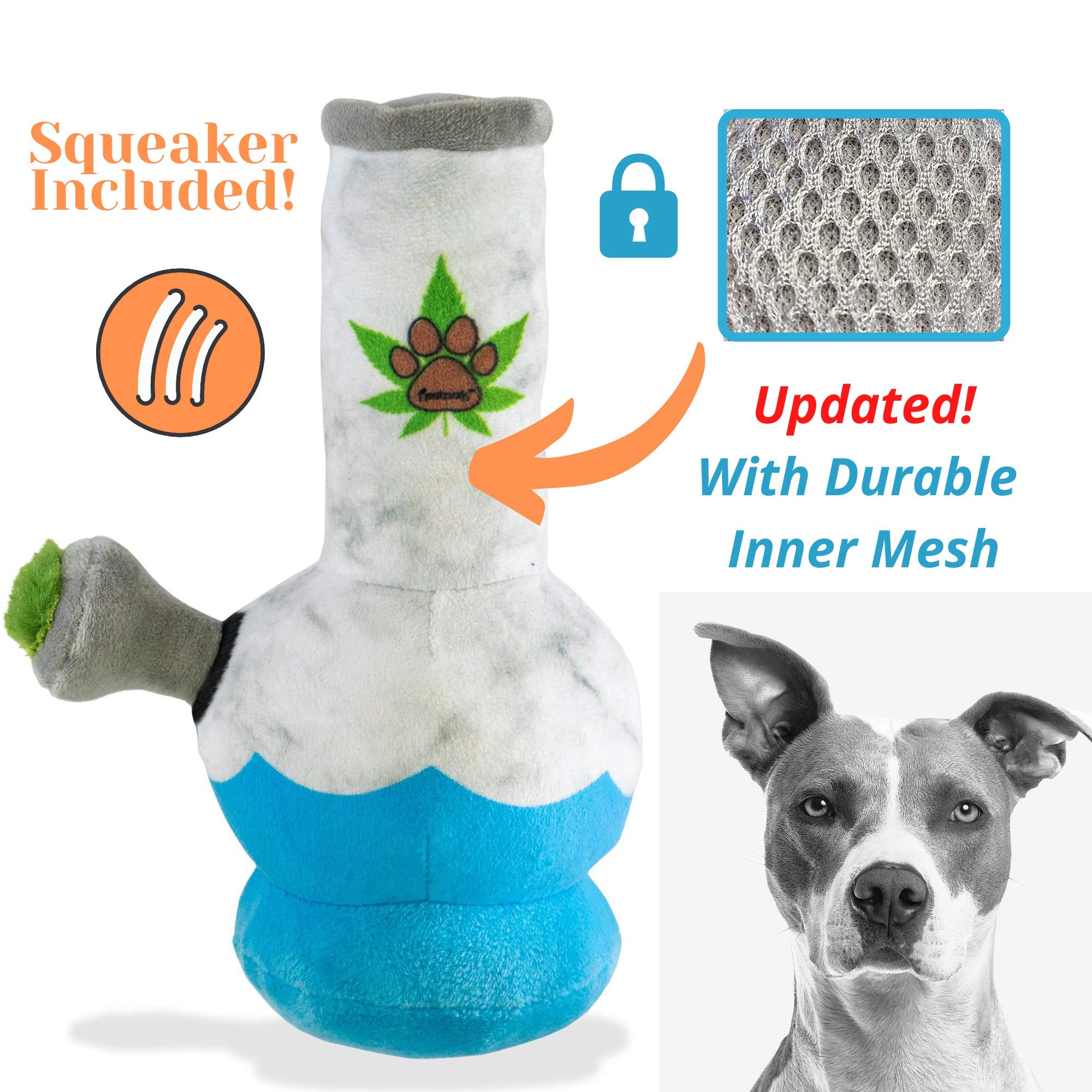Nestpark Puppy Chiefer 3000 squeaky weed toy great gift for dog lovers and birthdays