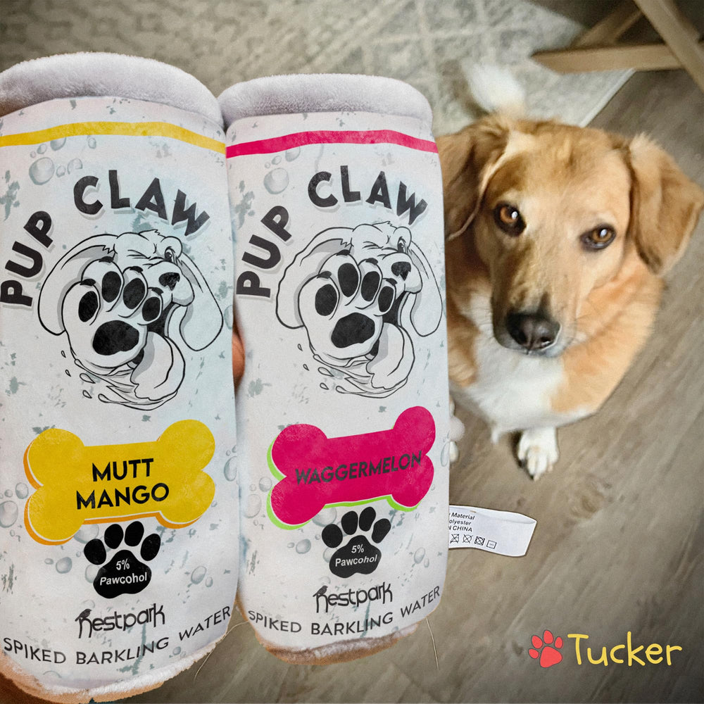 Nestpark White Paw toy with squeaker designed for engaging fetch and chew.