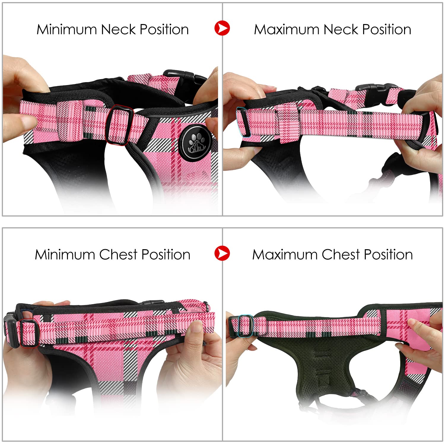 NESTROAD dog leash set pairing the harness with a coordinating leash