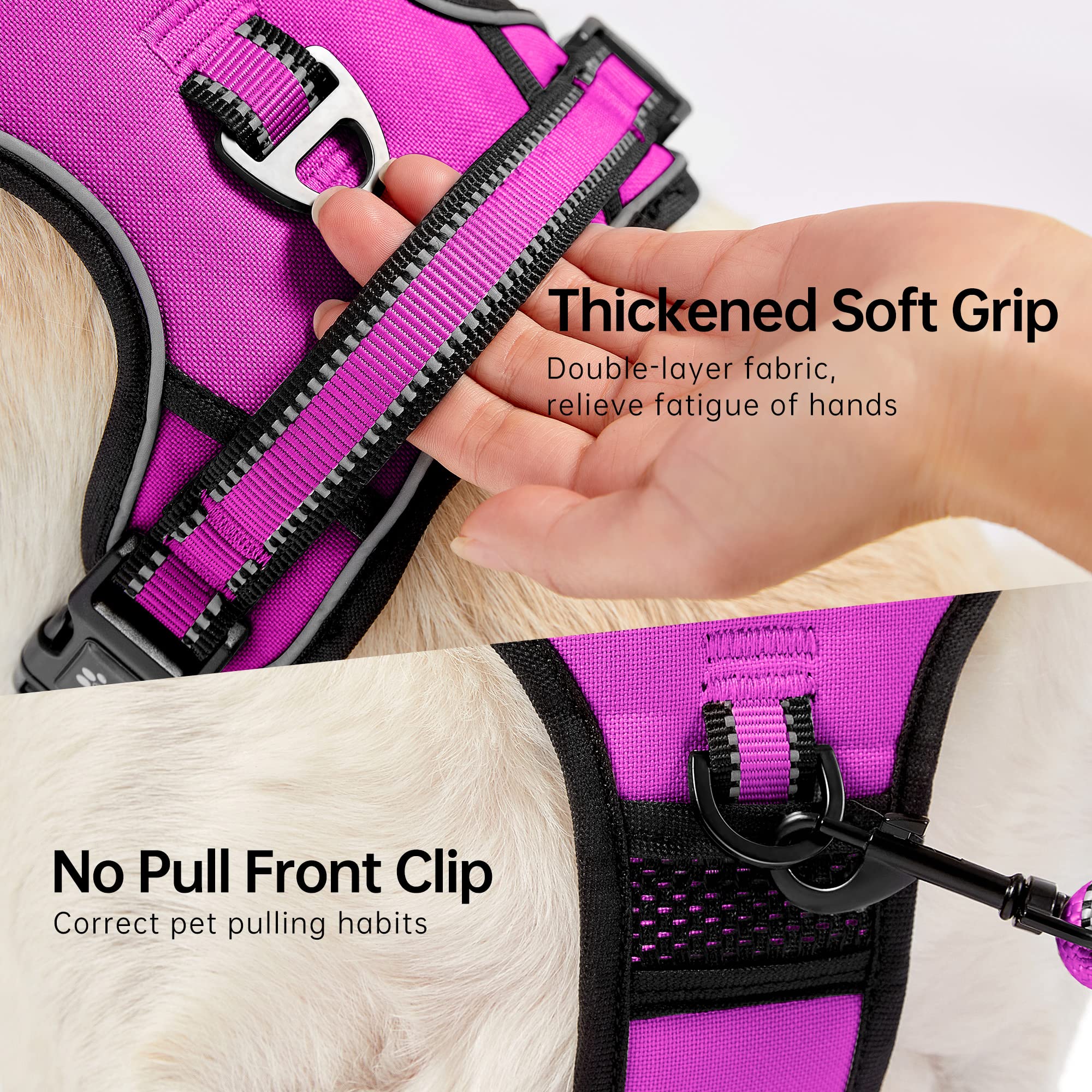 NESTROAD No Pull Harness padded webbing detail for comfortable wear