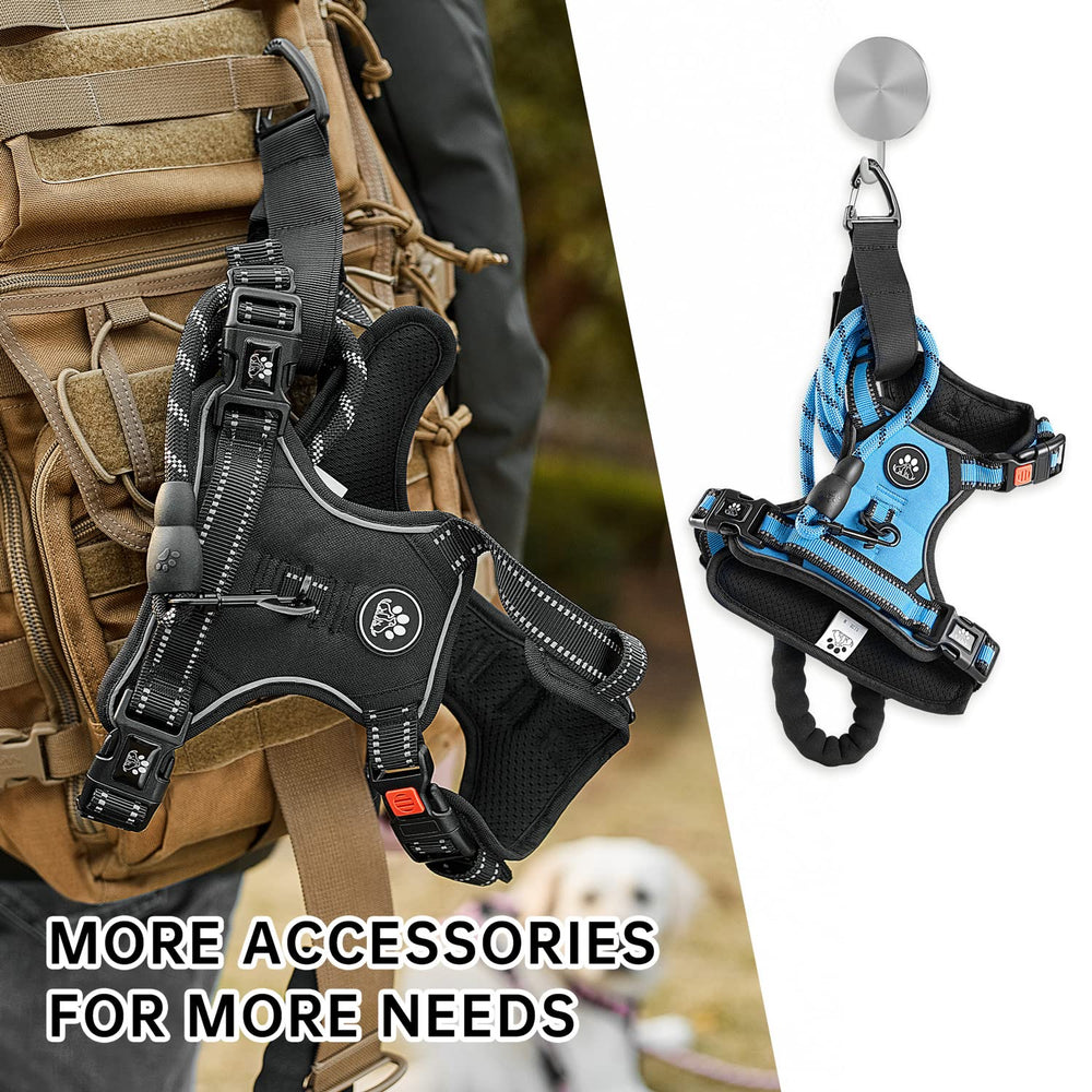 NESTROAD no-pull harness blue reflective strip improves night visibility