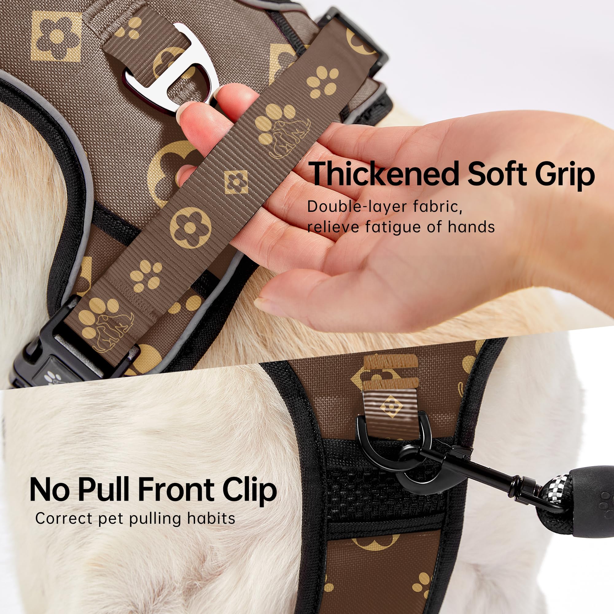 NestROAD No Pull Harness padding and breathable mesh enhances daily wear comfort