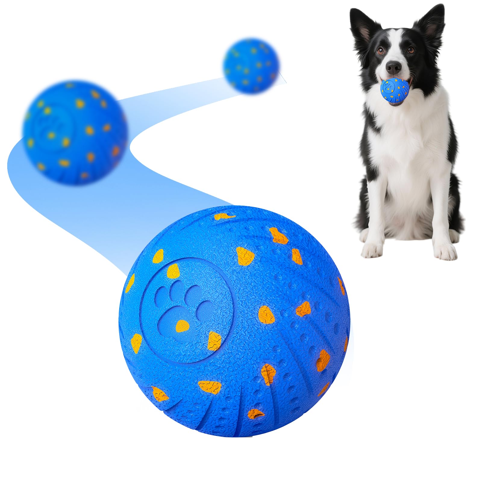 NETRCO smart interactive dog ball front view showing durable chew-safe foam