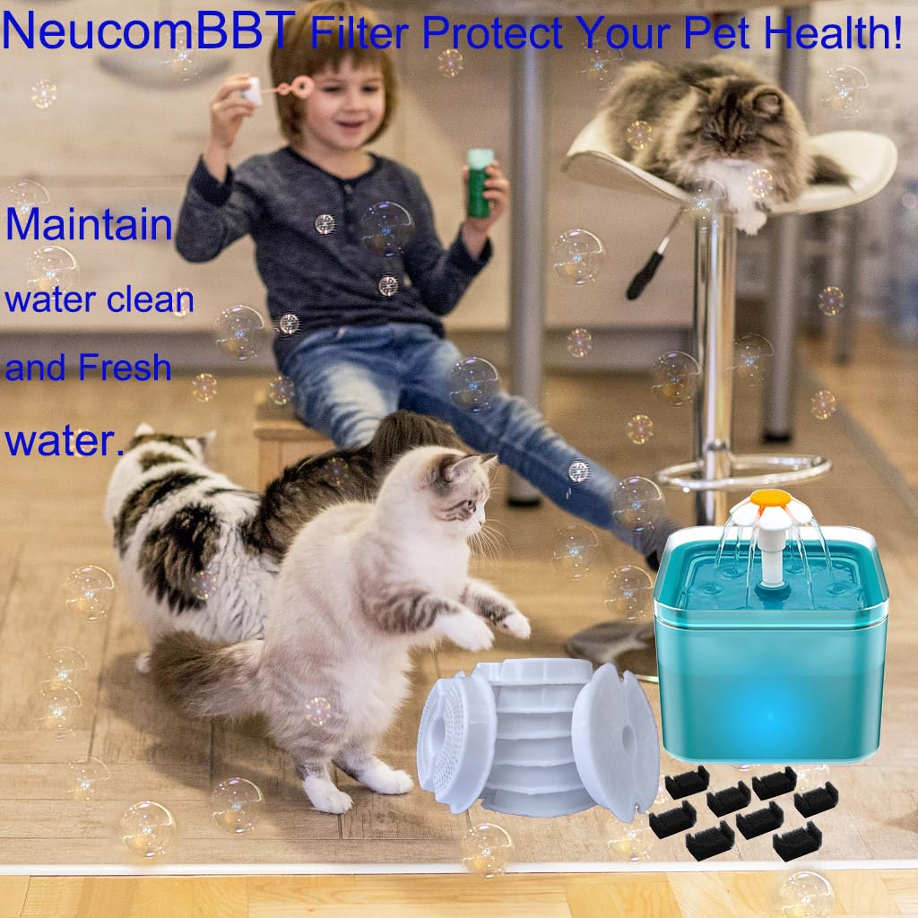 NeucomBBT replacement schedule reminder suggests 2 4 week changes for cleaner water.