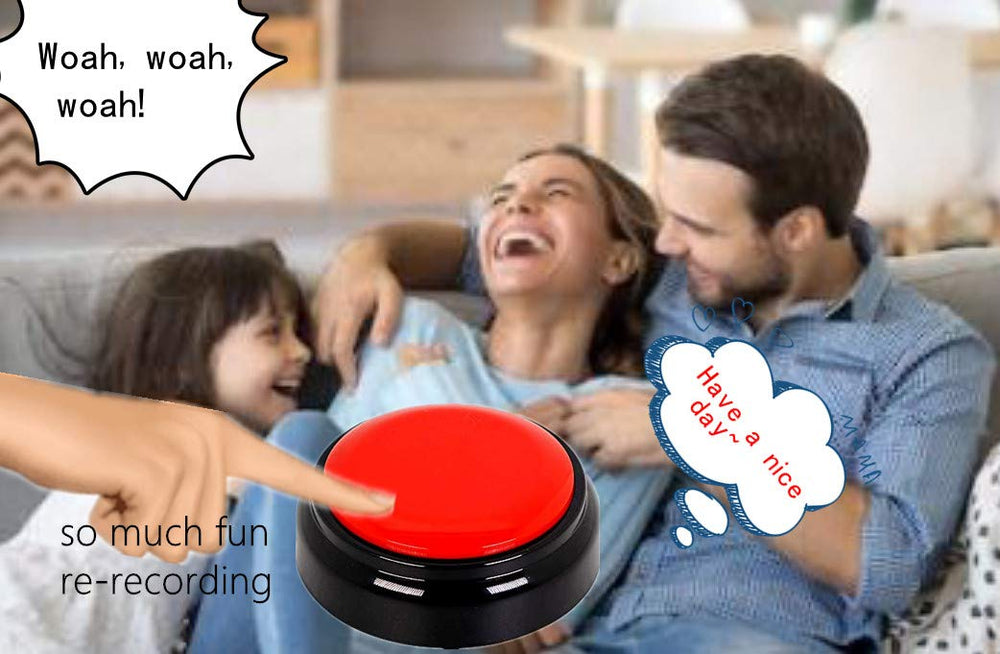 Neutral Voice Recording Button battery compartment view emphasizing battery-powered use