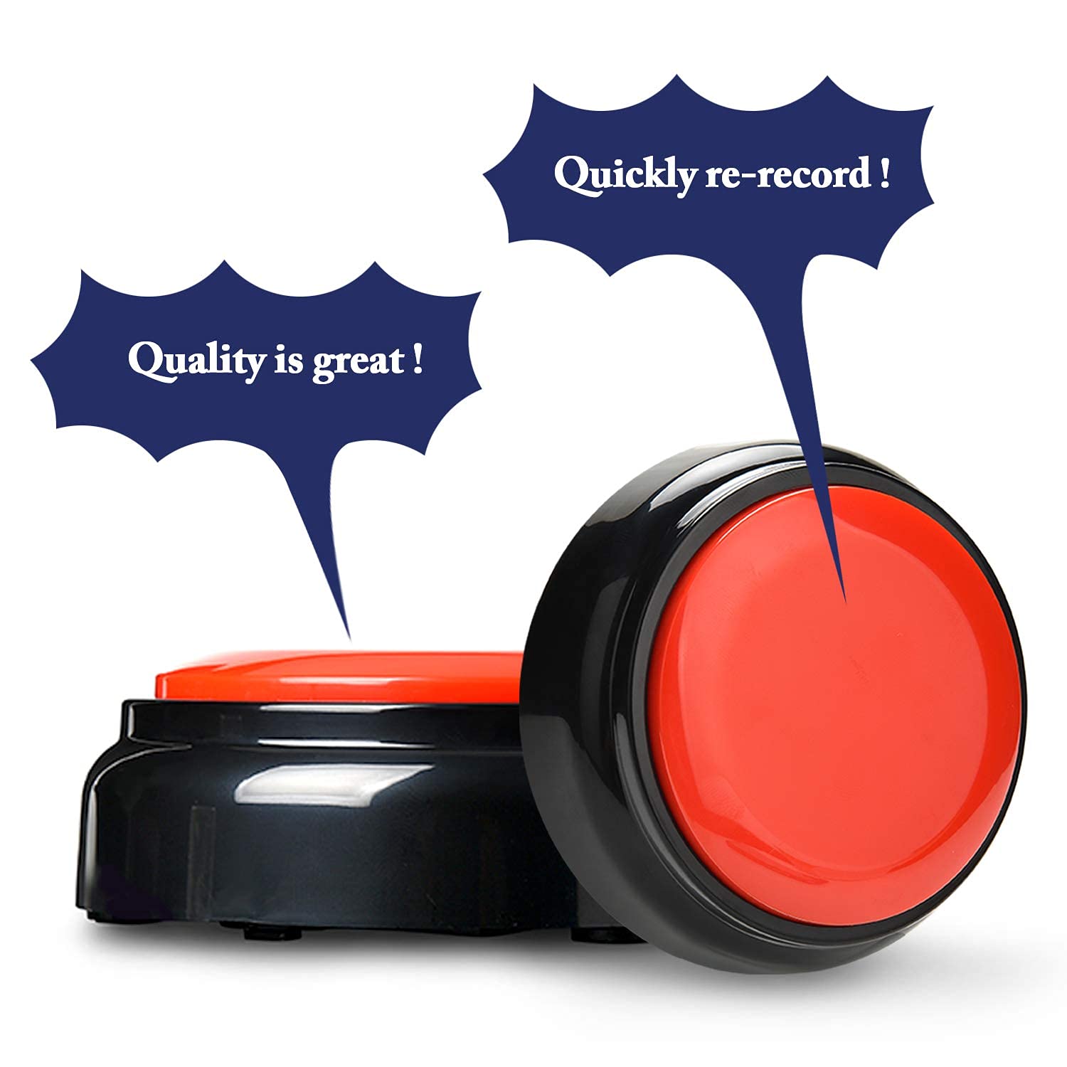 Neutral Voice Recording Button in an office setup for quick notes or greetings