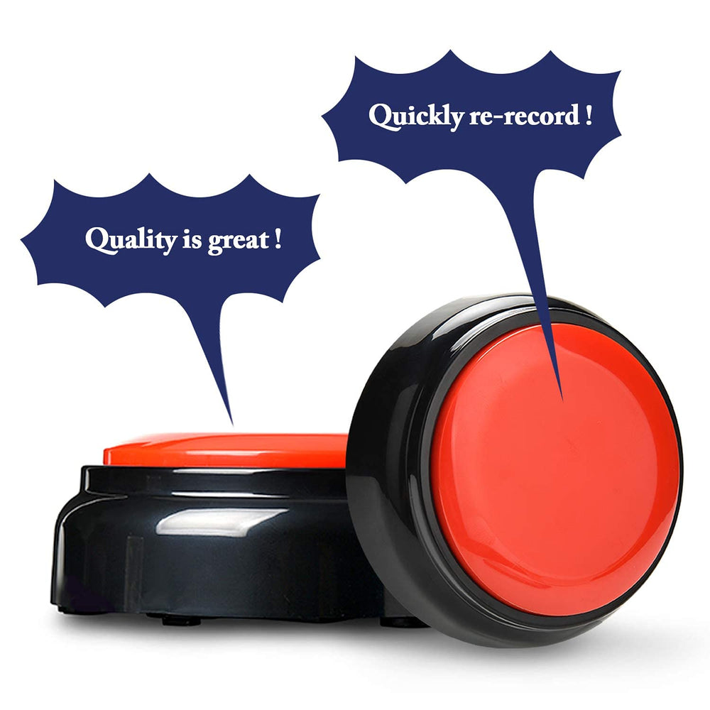 Neutral Voice Recording Button in an office setup for quick notes or greetings